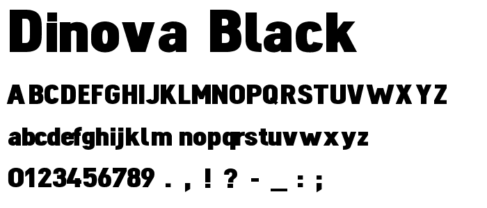Dinova Black font